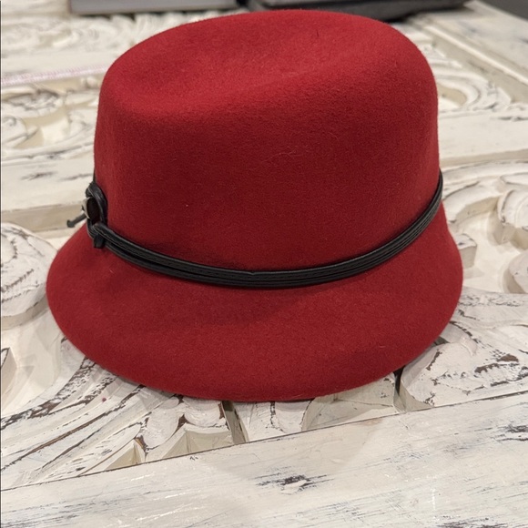 Vintage Alessandra Bacci Firenze Wool Cloche Hat Bucket hat Womens Made in Italy - Picture 2 of 10